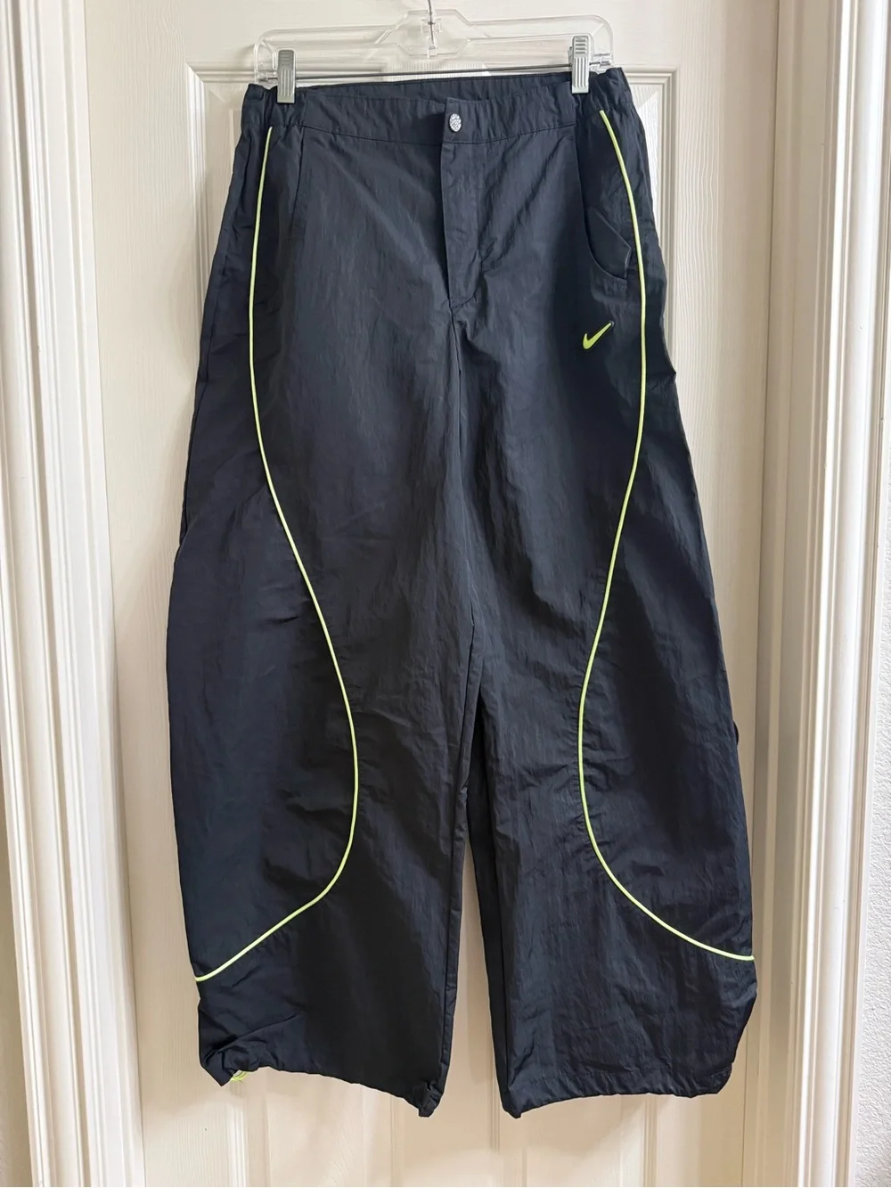Nike Project F.R.O.G. Tobi Black Jogger Pants with Neon Yellow Piping
